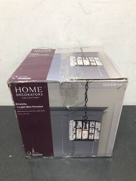 30685-hbub Home Decorators Collection Kristella 1-light Black Crystal Pendant Light 30685
