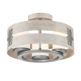 32696-hbug Home Decorators Collection 3-light Semi-flush Mount Pendant Grey Wood Finish Ackwood 32696hbug
