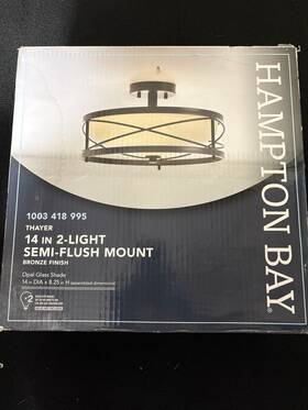 34761-hbu Home Decorators Collection Thayer 2-light Oil Rubbed Bronze Semi-flushmount