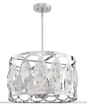 37809-hbu Home Decorators Collection Westchester 4-light Polished Chrome Pendant Light