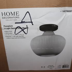 Bal-2001-bk Home Decorators Collection Semi-flush Mount Ceiling Light Fixture 12 Inch