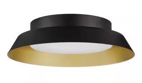 Dshd19548f1 Home Decorators Collection Delaney 13 Inch Matte Black With Brushed Gold Led Flush Mount By Dec. Col