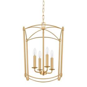 Ehd70085-37 Home Decorators Collection Marston 4-light Brushed Gold Pendant Light