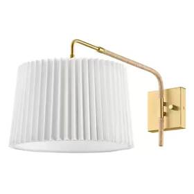 Hd-2730-agbwh Home Decorators Collection Garay 13 In 1-light Aged Brass White Accent Wall -c2