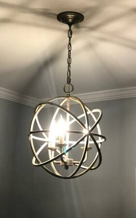 Lsa-35607 Home Decorators Collection Sarolta Sands 3-light Antique Silver Orb Chandelier