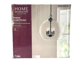 T-p00199007b Home Decorators Collection Kingsley 4-light Pendant Light Fixture Matte Black 16 Inch