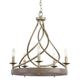 7928hdc Home Decorators Light Rustic Farmhouse Gilded Pewter Chandelier