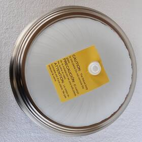 701704 Home Depot Light-silver Flush Mount Ceiling Light Frosted Glass Shade-ceiling