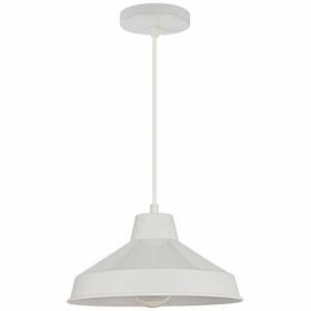 Pe9036lc-wht Home Design 1-light White Warehouse Pendant Metal Shade