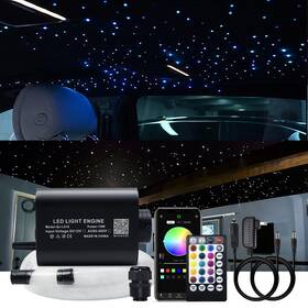 Qj-l016 Home 16w Fiber Optic Lights Star Ceiling Light Kit App Control For Car And Fibr
