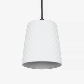 P5078-09 Homebelife New Transparent White Ceramic Pendant Light Fixture 7.5 Inch Adjustable Fast Ship