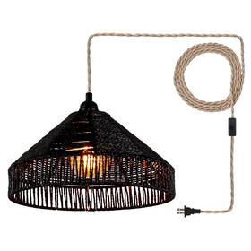 Jt-dd-2301 Homkin Plug In Pendant Light Rattan Hanging Lamp With On/off Switch 15 Ft ... Fast Ship