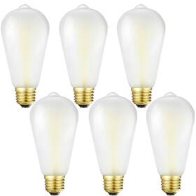 St58-8w Homosum E26 Frosted Led Edison Bulbs Soft White 3000k 8w Equivalent 75w 850lm Ac120v