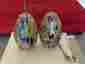 Hs-338 Lbl Pair Of Mini-monty Pendants Opal White Satin Metal Finish