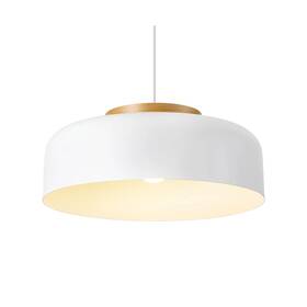 Hwy-2376pl-w Huawiya Large Pendant Lighting 17.7 Inch Natural Wood Cap Drum Style Adj Cord White