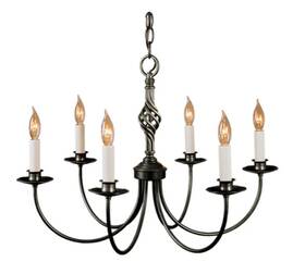 108060-skt-05 Hubbarton Forge Hand-crafted Six-light Chandelier - Excellent Condition