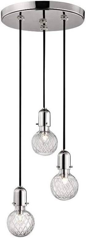 1103-pn Hudson Valley Lighting Marlow 3 Light Pendant In Polished Nickel