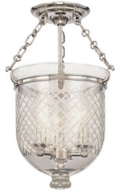 251-pn-c2 Hudson Valley Lighting 251-c2 Hampton 3 Light 10inch.w Semi-flush Nickel