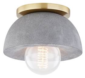 H400501-agb Hudson Valley Lighting Mitzi 1-light Modern Flush Mount Aged Brass