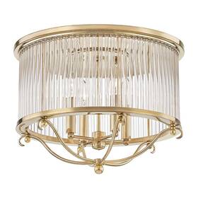 Mds201-agb Hudson Valley Lighting Mds201 Glass No.1 4 Light 19 Inch W Flush Mount - Brass