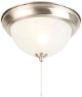 Huj8091a Hampton Bay Brushed Nickel Flushmount With Alabaster Glass Shade