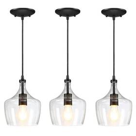 3pjp122-50q Hukoro 3-pack 1-light Dark Bronze Mini Pendant Light