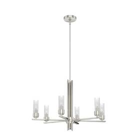 19786 Hunter Gatz 6-light Large Chandelier New Brushed Nickel