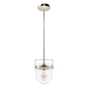 19839 Hunter Fans Brushed Nickel One Light Pendant From The Karloff Collection
