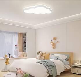 Huoku 799793687221 Lumin 20 Inch White Integrated Led Flush Mount Selectable Cct Cloud Ceiling