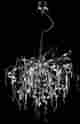 Hx991-12 Handmade Light Lamp Chandelier Metal Pendant Abstract Art Glass Chrome Finish In Stock