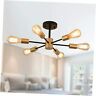 Hy-c6004-6gd Huaying Modern Industrial Sputnik Chandelier Gold And Black