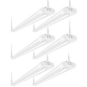 Hykolity 730967954107 6 Pack 4ft Linkable Led Light Utility Fixture 4400lm 42w 250w Equiv