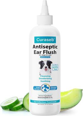Sl42w5k-bk-10 Hykolity Curaseb Dog Ear Infection Treatment Solution Soothes Itchy And Inflamed Ears C