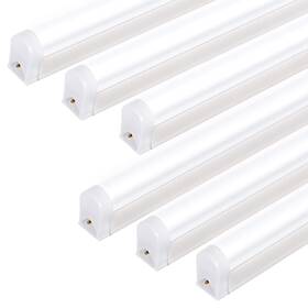 T54-22w5k-fz Hykolity 6 Pack Led Shop Light 4ft T5 Integrated Single Fixture 22w 2200lm 6500k S