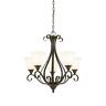 Iay8115a-4 Hampton Bay Chandelier Dimmable Frosted Glass Bronze