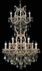 2800d30sg-gt Id Gold 964552 Maria Theresa Teak Lights Golden Crystal 25 Chandelier
