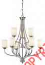 434-9-bn Id Matte Chandelier 9-light 3293393 Opal Shade