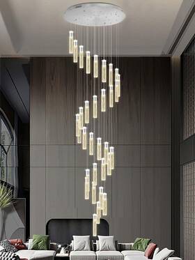 Cf8029-16y Idequy Cf8029-32y Large Crystal Chandeliers For High Ceilings 32-lights 150in