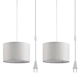P450 Ihengyanlt 2 Pack Plug In Pendant Light Hanging With 15ft Clear Cord On/off Swit
