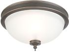 Ihi8012a-2 Orb Hampton Bay Oil Rubbed Bronze Flushmount With Frosted Glass