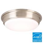 Ike8091l-3 Hampton Bay Equivalent Brushed Nickel Integrated Led Flushmount 6940500315904
