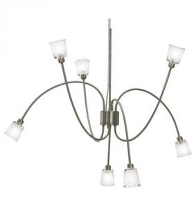 000.954.75 Ikea 19057 New Kryssbo Modern Nickel Stainless 7 Arm Halogen Chandelier