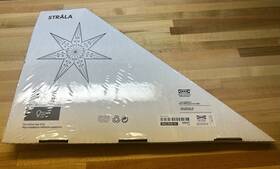 302.910.45 Ikea Strala Solid Perforated Star Hanging Lighting With Cord 30 Inch Diameter