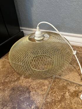 404.863.25 Ikea Luftmassa Gold Mesh Hanging Pendant Light Shade