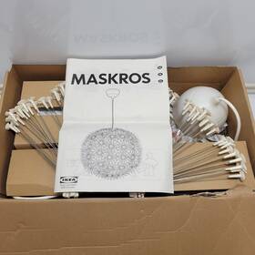 701.904.50 Ikea 701.904.05 22 Inch Maskros Modern White Pendant Light Chandelier