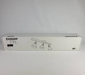703.460.98 Ikea Ranarp Ceiling/lamp Track 3 Spotlights White Off-white New