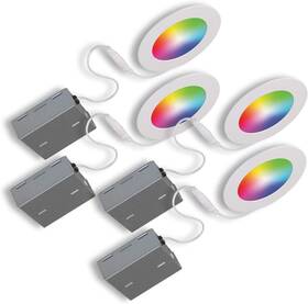 Inc 445031837844 Wfdisk400wx4 Slim Disk Colors Smart Home Wi-fi Rgb Led Recessed Fixture Kit Tun