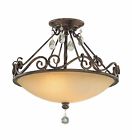 Sf190mbz - Indoor Mount Semi-flush Mocha Chateau Feiss 2-light Bronze