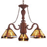 Chl-ch33359mr23-dc3 Innes Tiffany-style Mission 3 Light Mini Chandelier 23inch Wide