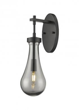 451-1w-bk-g451-5sm Innovation Lighting Owego - 1 Light 5 Inch Matte Black Sconce By